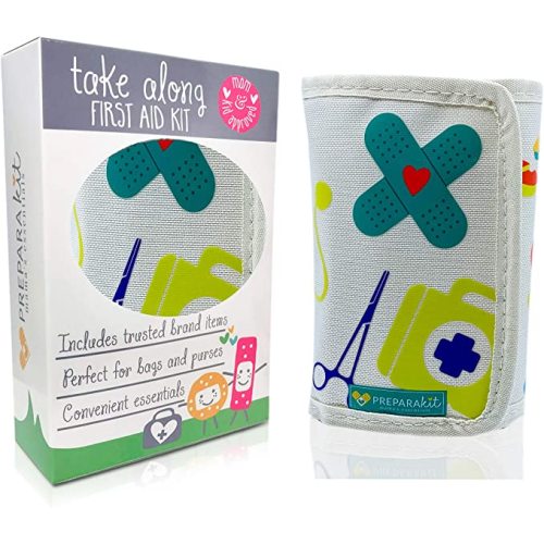 Small Compact Mini First Aid Kit for Diaper Bag, Travel, Purse, Home and Car