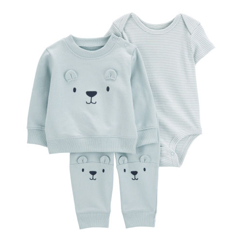 Baby 3-Piece Bear Little Cardigan Set