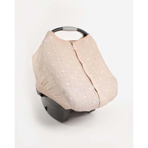 Cotton Muslin Car Seat Canopy - Taupe Cross
– Little Unicorn USA