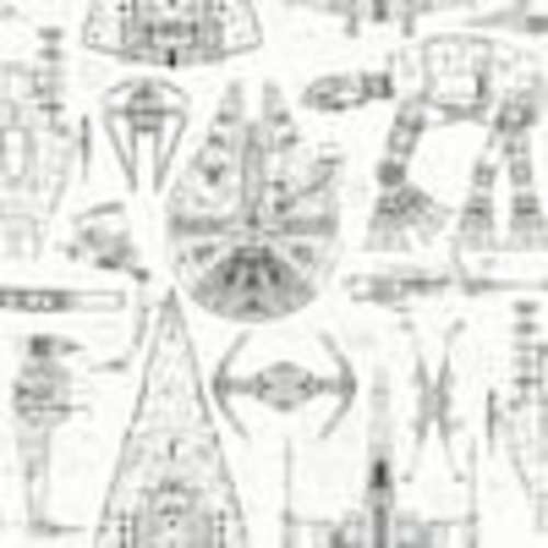 Star Wars Blueprint Blue Toile Vinyl Peel & Stick Wallpaper Roll (Covers 28.18 Sq. Ft.)