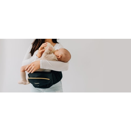 Tushbaby - Safety-Certified Hip Seat Baby Carrier - Mom’s Choice Award Winner, Seen on Shark Tank, Ergonomic Carrier & Extenders for Newborns & Toddlers (Carrier, Grey)