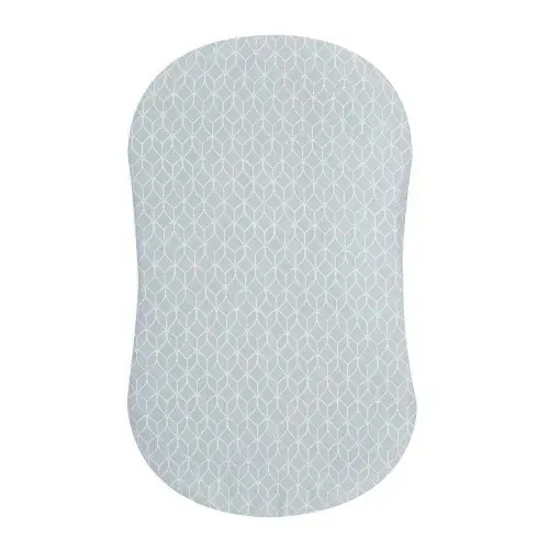 HALO - BassiNest Fitted Sheet 100% Cotton | Morning Mist - Gray