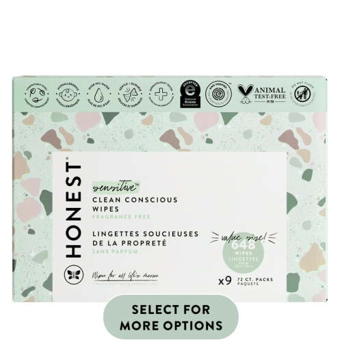 The Honest Company, Plant-Based Baby Wipes, Fragrance-Free, 648 Count (Select for More Options)
