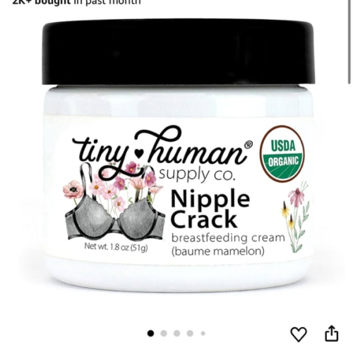 Organic Nipple Cream, Nipple Crack Lanolin Free Nipple Butter, Balm for Breastfeeding Mother, No Need to Wash Off, Safe for Baby and Mama