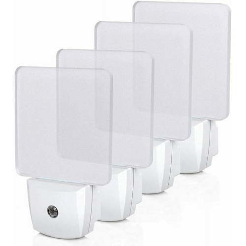 DEWENWILS LED Night Light with Dusk to Dawn Sensor Plug in Night Light for Kids Bedroom Bathroom Kitchen Hallway Warm White 4-Pack
