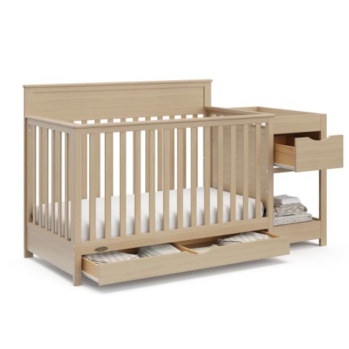Graco Shiloh Convertible Baby Crib and Changer, Driftwood