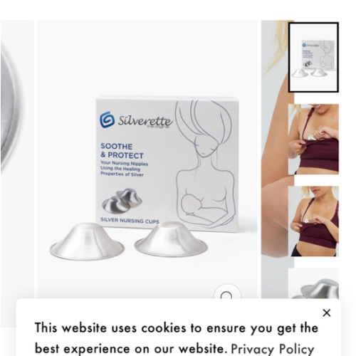 The Original Silverettes Silver Nursing Cups for Breastfeeding