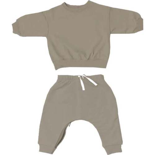 Baby's Bamboo Fleece Jogsuit, Maple - günamüna | Maisonette