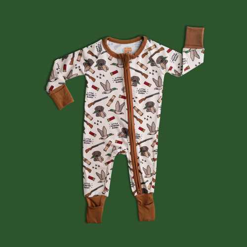 Duck Hunting Baby Bamboo Zip Up Pajamas