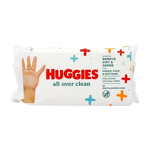HUGGIES Baby Wipes, All Over Clean, 3 Refills With Resealable Tape Top, 168CT, 56 Count (Pack of 3)