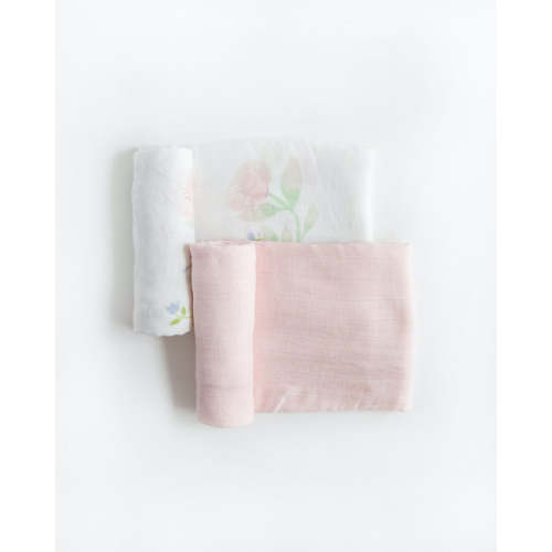 Deluxe Muslin Swaddle 2 Pack- Blush Peony – Itty Bitty Bella