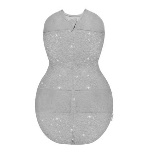 Happiest Baby Sleepea Sack Swaddle Wrap - Gray Melange With Stars - S