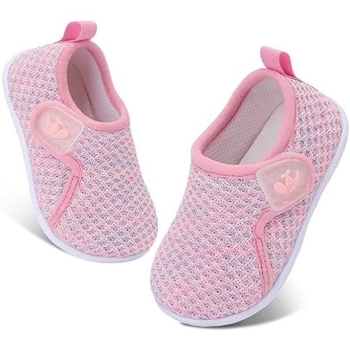 FEETCITY Baby Boys Girls First Walking Shoes Infant Sneakers Crib Shoes Breathable Lightweight Slip On Shoes