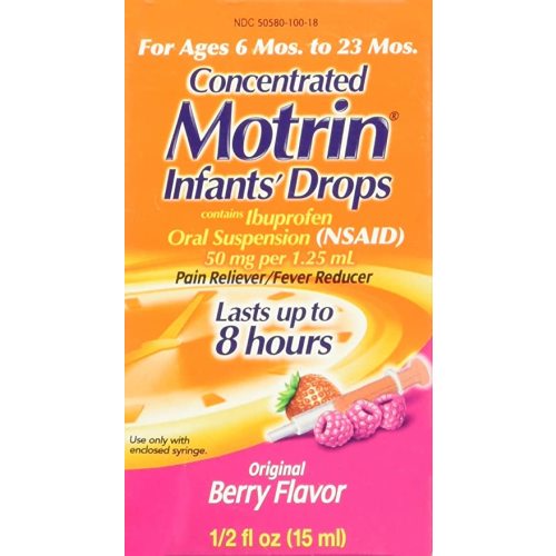 Concentrated Motrin Aspirin, 0.5 Fluid Ounce - berry - 0.5 Fl Oz (Pack of 1)