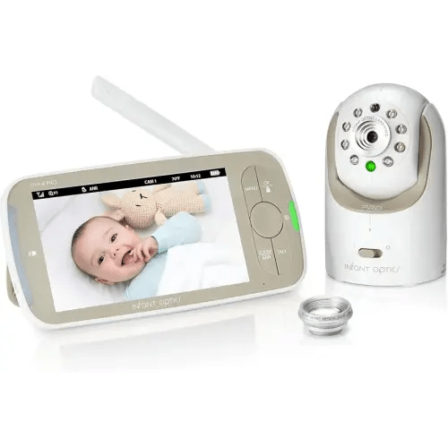 Infant Optics DXR-8 PRO Video Baby Monitor, 720P HD Resolution 5" Display, Patented A.N.R. (Active Noise Reduction), No WiFi, Pan Tilt Zoom, and Interchangeable Lenses