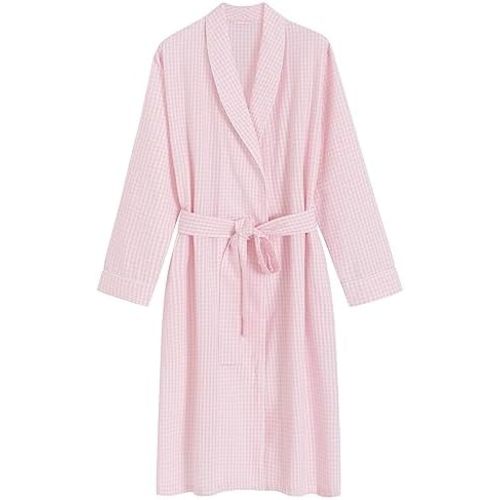 Latuza Women's Seersucker Robe Cotton Bathrobe with Pockets