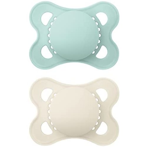 MAM Original Matte Baby Pacifier, Nipple Shape Helps Promote Healthy Oral Development, Sterilizer Case, 2 Pack, 0-6 Months, Unisex,2 Count (Pack of 1)