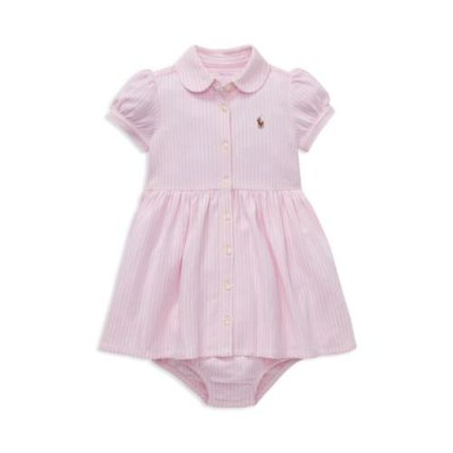 Girls' Striped Oxford Dress & Bloomers Set - Baby