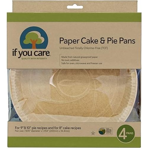 If You Care FSC Certified Paper Cake and Pie Baking Pans, 4-Count