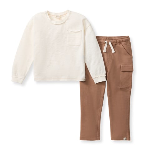 Chunky Slub Organic Boy Tee & Pants Set – Burt's Bees Baby