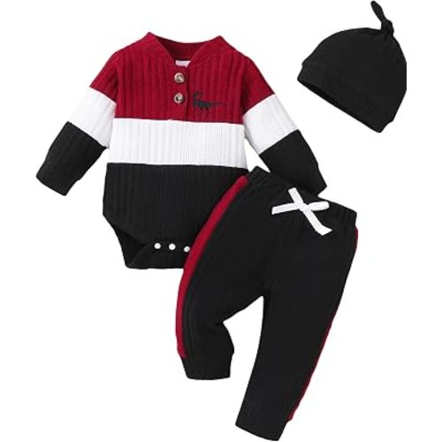 NZRVAWS Baby Boy Clothes Newborn Infant Outfits Fall Winter Toddler Romper Pants Set Clothing 0 3 6 9 12 18 Months