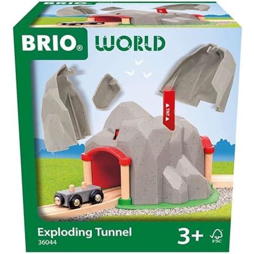 BRIO World – 36044 Exploding Tunnel | Toy Train Set for Kids Ages 3 Years and Up