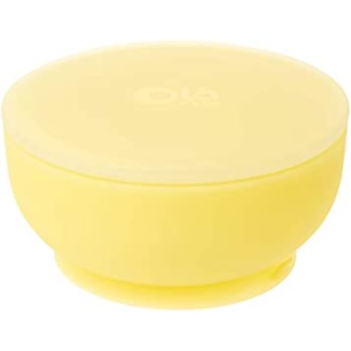 Olababy 100% Silicone Suction Bowl with Lid for Independent Feeding | Baby Food Container and Storage | First Stage Self Feeding Essential for Toddlers and Kids| Baby Led Weaning Snack Feeder