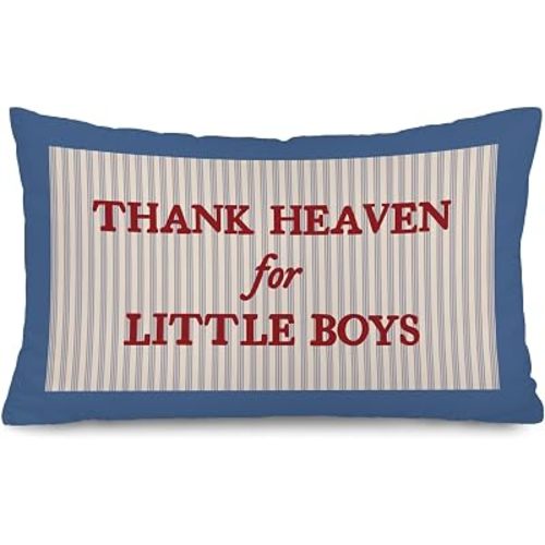 Vintage Baby Boy Nursery Decor 12x20 Pillow Cover
