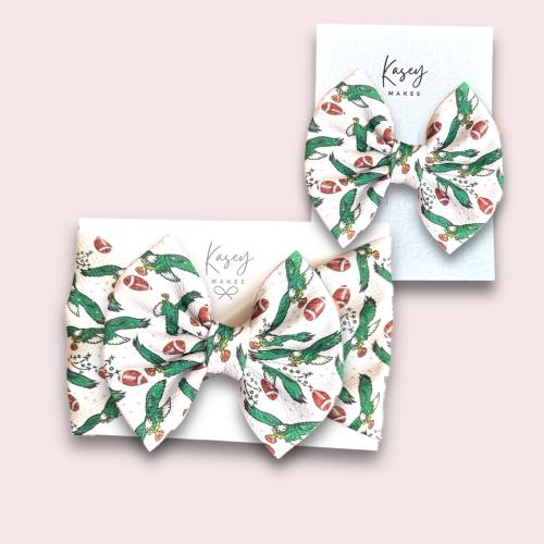 RETRO BIRD Philadelphia Eagles Inspired Bows | Kelly Green Eagles| Philadelphia| Headbands, Scrunchies, Headwraps and Infant Nylon Bows
