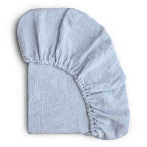 Extra Soft Muslin Crib Sheet Baby Blue One Size
