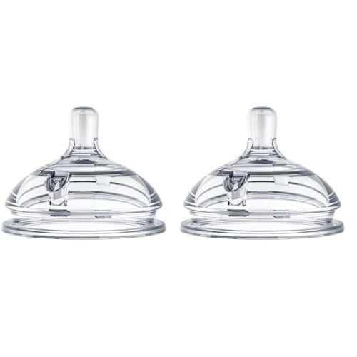 Comotomo Silicone Replacement Nipple, Fast Flow, 6+ Months, 2 Count (Pack of 2)