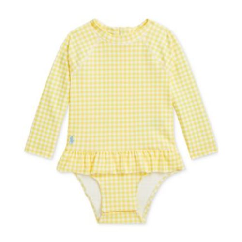 Baby Girls Ruffled Gingham Rash Guard