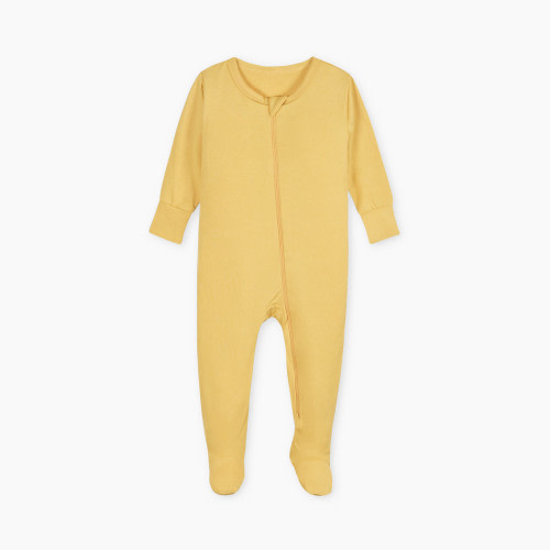 Gerber 2-Way Zip Snug Fit Footed Pajamas - Honey, 3-6 M