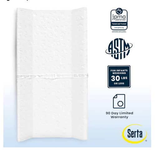 Serta Foam Contoured Changing Pad with Waterproof Cover
