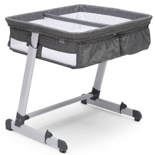 Delta Children Simmons Kids' By The Bed City Sleeper Bassinet For Twins - Gray