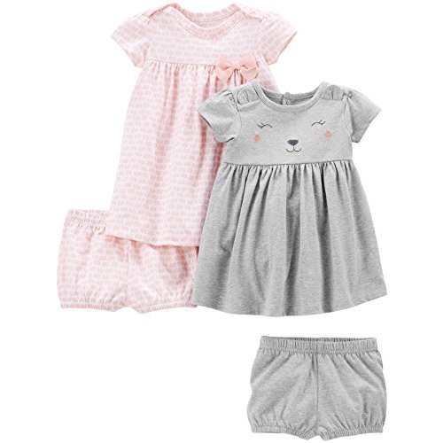 Simple Joys by Carter's Girls' Short-Sleeve and Sleeveless Dress Sets, Pack of 2
