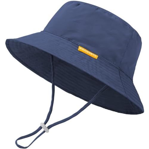 Baby Sun Hat Kids Summer UPF 50+ Toddler Bucket Hat Wide Brim Adjustable Beach Hats for Boys Girls Age 0-6 Years