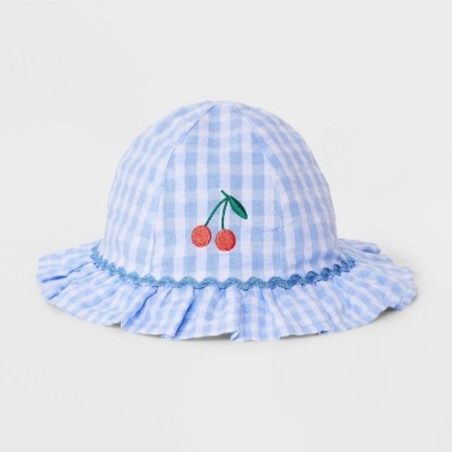 Baby Gingham Bucket Hat - Cat & Jack™ Blue 6-12M