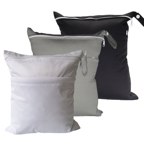 3Pcs Reusable Wet Dry Bags for Cloth Diapers, Swimsuits, and Travel, Convenient and Waterproof