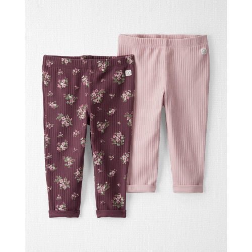 Baby 2-Pack Organic Cotton Rib Leggings - Little Planet | Carter's