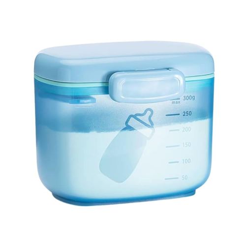 Portable Formula Dispenser, Formula Dispenser with Scoop and Scraper, 300g 1000ml (Blue)
