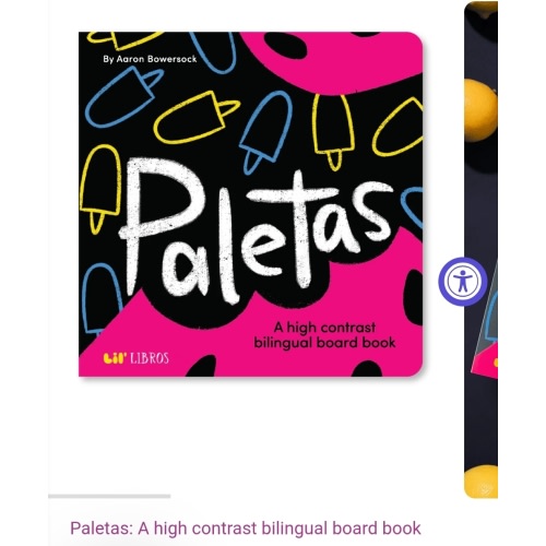Paletas: A high contrast bilingual board book