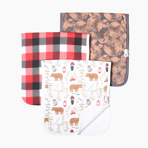 Copper Pearl Premium Burp Cloth Set - Lumberjack
