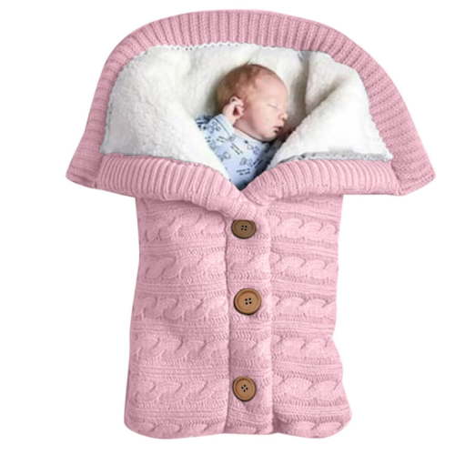 JDEFEG Baby Blankets for Boys Organic Unisex Swaddle Blankets Soft Thick Knit Baby Girls Boys Stroller Wraps Baby Accessory Boy Girl Blanket Cotton Hot Pink One Size
