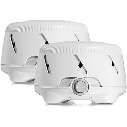 Yogasleep Dohm Uno 2 Pack White Noise Sound Machine, Real Fan Inside for Non-Looping White Noise, Sleep Aid, Office Privacy & Meditation for Adults & Baby, Registry Gift (White)