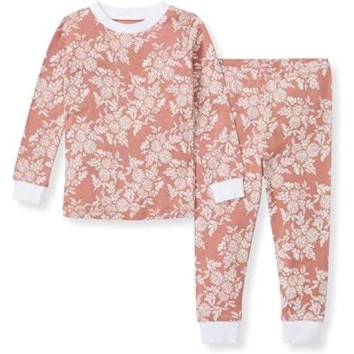 Burt's Bees Baby Baby Girls' Pajamas, Tee and Pant 2-Piece Pj Set, 100% Organic Cotton