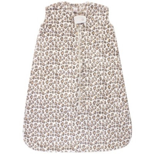 Hudson Baby Infant Girl Plush Sleeping Bag, Sack, Blanket, Cream Leopard, Size: 6-12 months