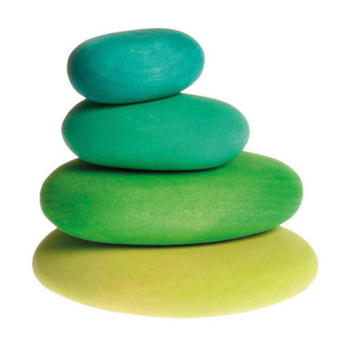 Grimms Spiel & Holz | Rainbow Nesting Bowls | Wooden Stacking Bowls