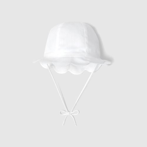 Baby girl scalloped hat, size 43