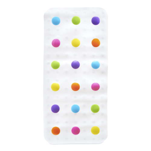 Munchkin® Dots™ Non-Slip Bath Mat for Kids, 30.5 in. x 14.25 in., MultiColor, Unisex
